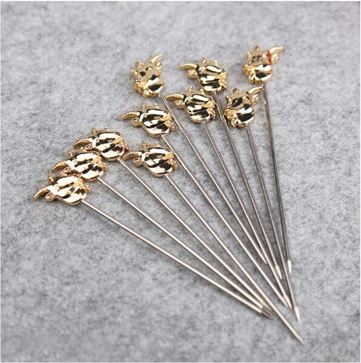 Set Di 10 Spiedini Cocktail In Acciaio Inox - Plettri Riutilizzabili