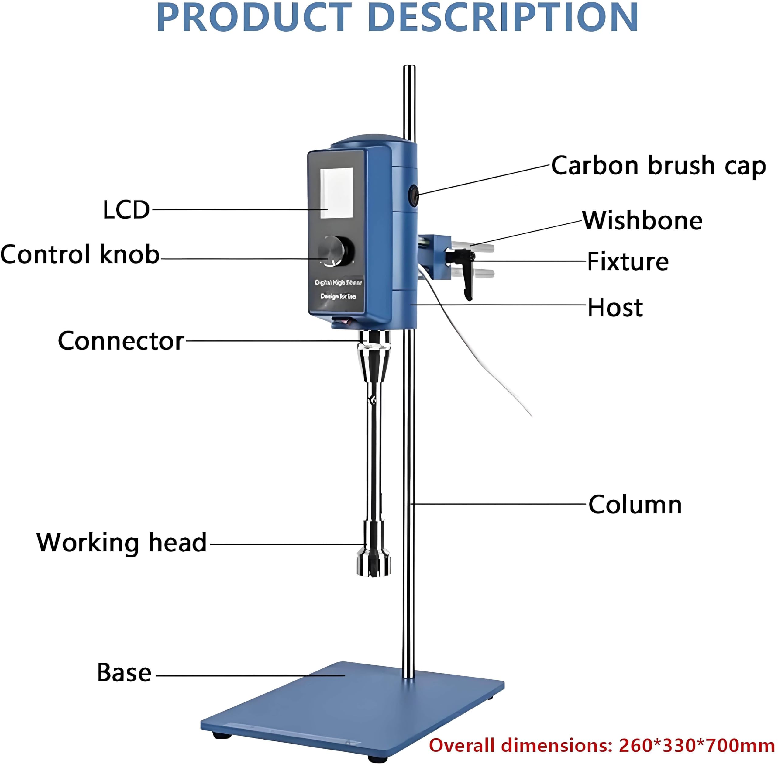 Mezclador de hélice de laboratorio eléctrico digital, 200-28000 RPM, 50-10000 ml, temporizador de 6000 minutos, pantalla digital, perfecto para investigación y experimentos