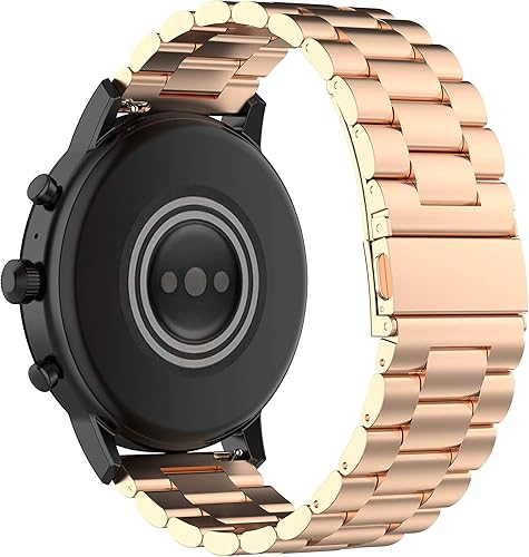 Miniatura 3 de Correa de metal compatible con Fossil Gen 5 CarlyleJuliannaGarrett HR Band de repuesto de 0.866in de acero inoxidable para relojes Fossil Gen 5E