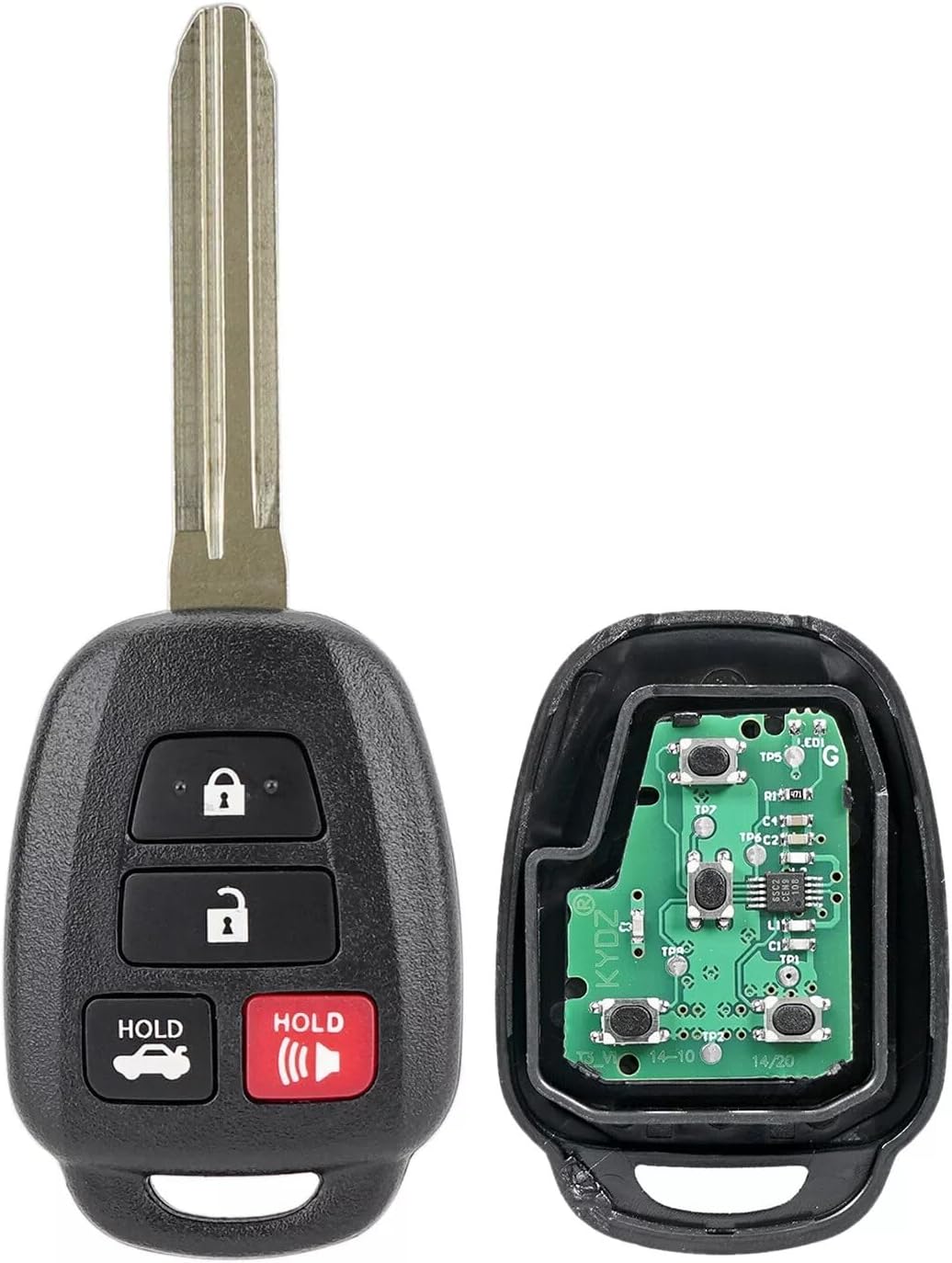 4 Button Remote Keyless Entry Fob G Chip for Toyota Camry 2012-2014, FCC ID: HYQ12BDM IC: 1551A-12BDM Replacement for PN # 89070-06420