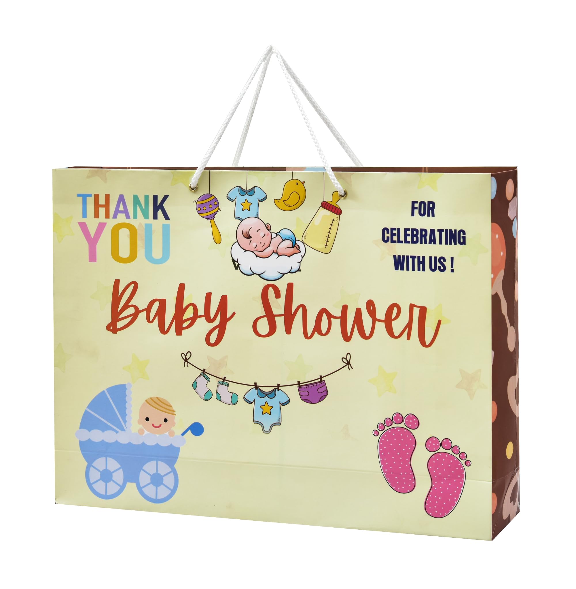 PPJ ® BABY SHOWER/VALAIKAAPU/GODH BHARAI/SHAAD/SEEMANDHAM/VALAKAPPU/BEST WISHES FOR BABY (10 Pcs.) PAPER CARRY BAG, 16 Inch X 12 Inch X 4 Inch/GIFT BAGS/GIFT COVERS (LARGE) (Pack of 10) (B0D382GWVQ) Amazon Price History, Amazon Price Tracker