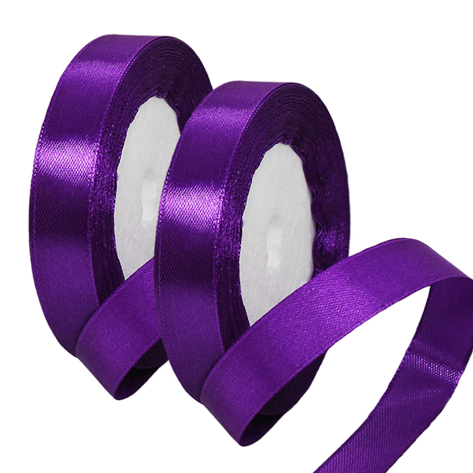 50mm Wide White Ribbon Thick Wedding Car Ribbon 22m, 2 inch Thick White Satin Ribbon for Gift Wrapping Wedding Car Christmas Birthday Cake Hair Bow Florist Bouquet Crafts Decorations — view 182