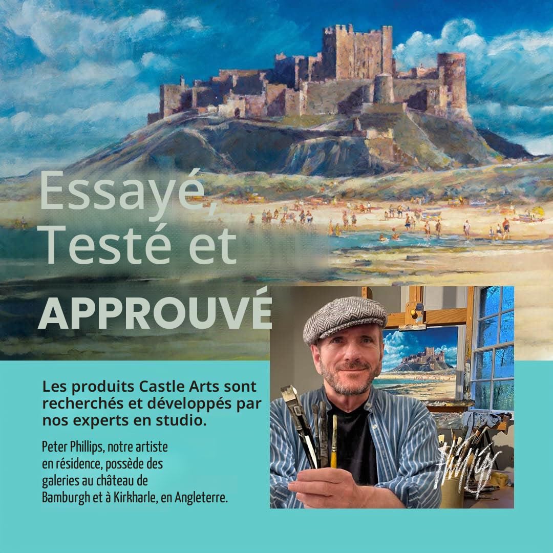 Castle Art Supplies Set de 40 Pièces pour Dessin et Croquis avec Tutoriel | Pour Artistes, Professionnels ou Débutants | Crayons, Fusains, Graphites et Plus | Étui de Transport Zippé Soigné