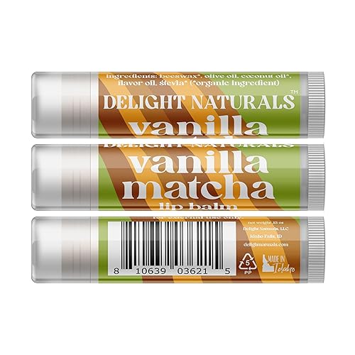 Miniatura 2 de Delight Naturals Bálsamo labial Vanilla Matcha - Juego de tres