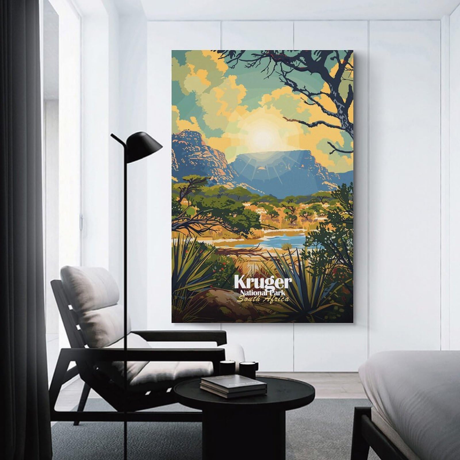 Junmoney Wall Decor Canvas Print Kruger National Park South Africa, 20x30inch(50x75cm), for Study, Office Or Apartment Decor, Canvas Artwork with Gifting Potential