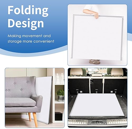 Miniatura 7 de Magnetic Whiteboard Dry Erase, 48 x 36 inch Large White Board for Wall, Foldable Aluminum Frame Hanging Whiteboards for Home Classroom Office