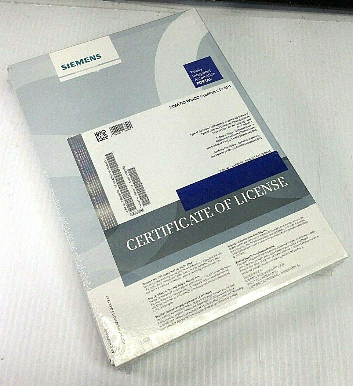 6AV2101-0AA03-0AA5 SIMATIC WINCC Comfort V13 SP1 Software License New