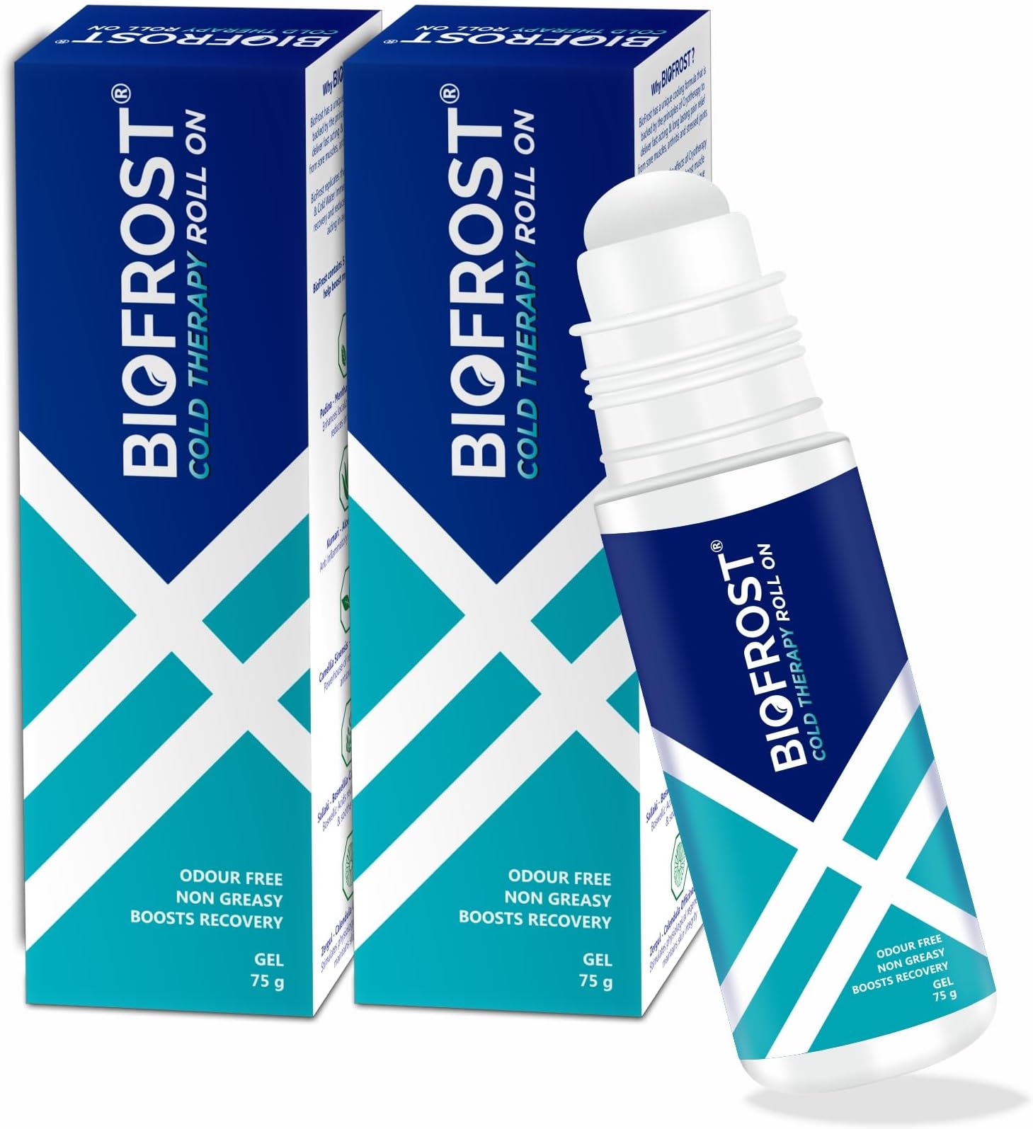 Pain Relief Roll On - Pack of 2 (75 g Each) | Convenient Cold Therapy for Muscle Recovery & Pain Relief | Easy Roll-On Application