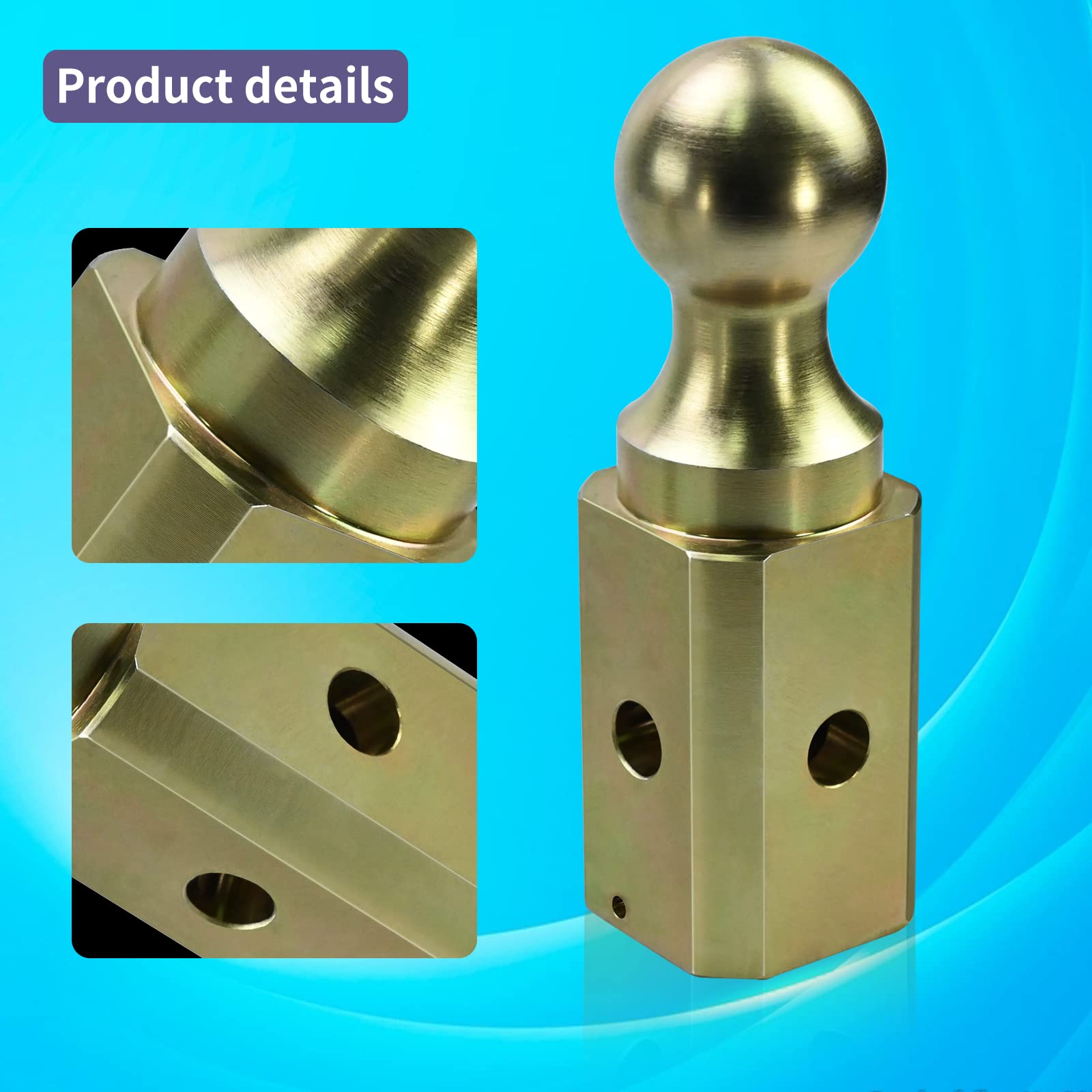 Vsttar GNXA2000 Gooseneck Ball Hitch Turn Over Ball 25/16â