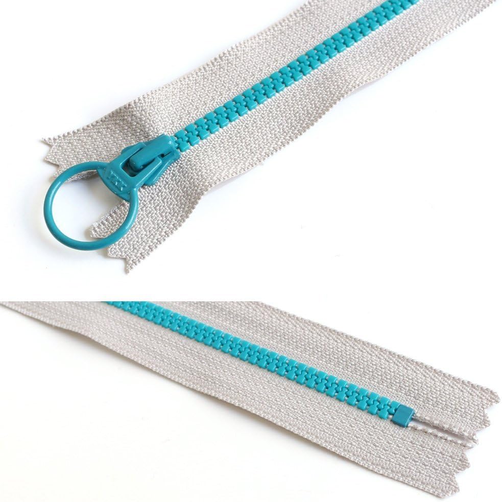Y.K.K 3VSC20-XH715 Combination Zipper, Pack of 5, 7.9 inches (20 cm), Beige x Blue