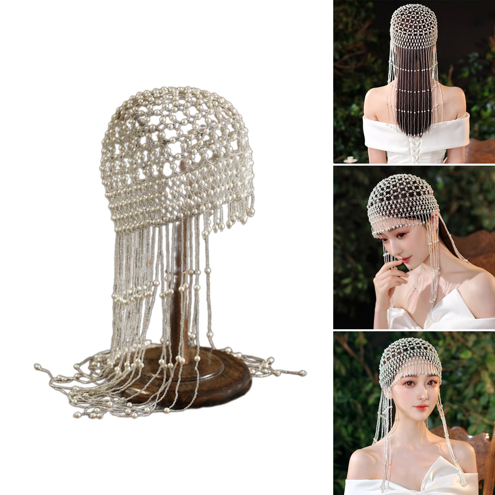 Fascia per capelli con perline e frange lunghe, accessorio unico per capelli per feste e matrimoni, migliora il tuo personale