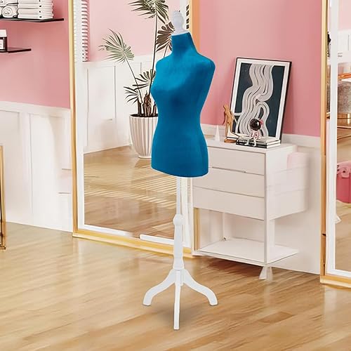 Miniatura 6 de FDW Maniquí femenino con forma de vestido de cuerpo, maniquí de costura, maniquí de torso con base de trípode, maniquí ajustable para coser ropa