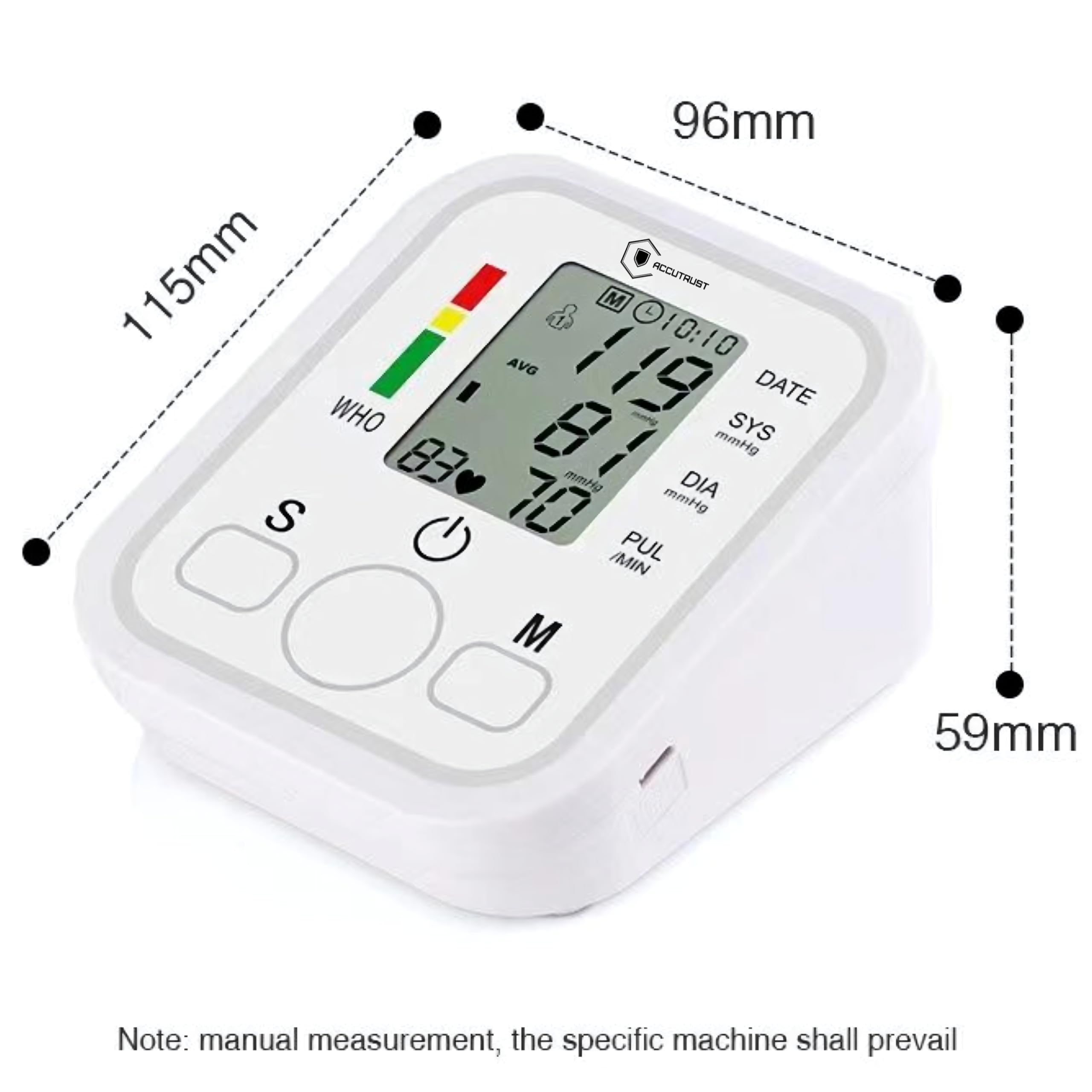 AccuTrust Professional Digital BP Monitor with Talking Feature and Wide LCD Display | Upper Arm Blood Pressure Machine for Adults & Family Smart Arm Blood Pressure Monitor with Guidance 1