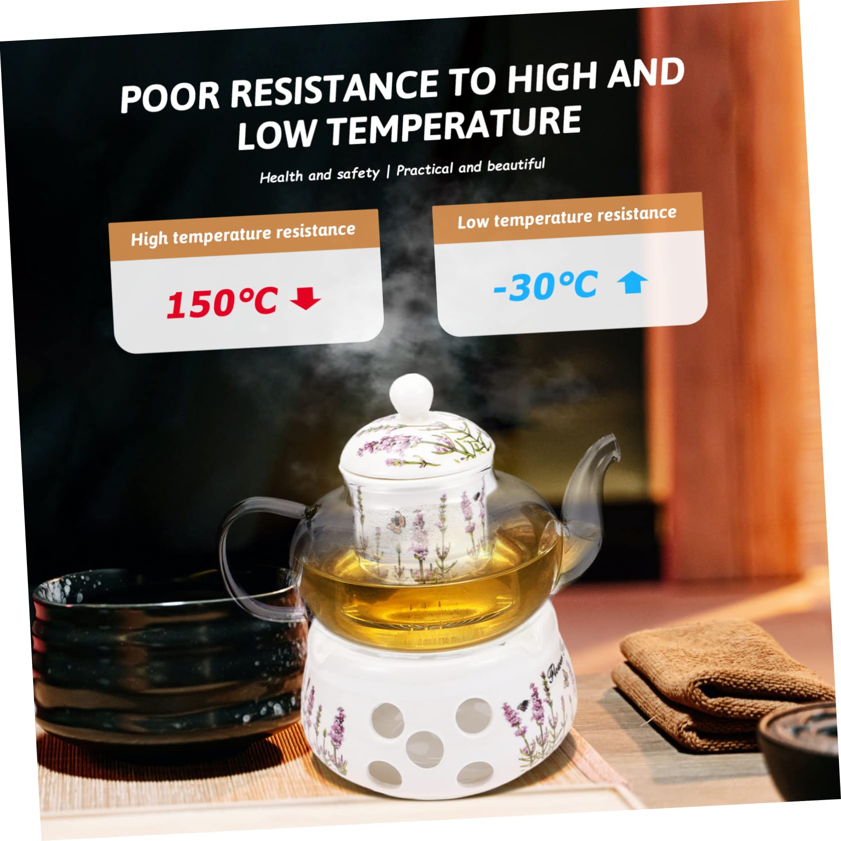SHOWERORO Teiera Infusore Ceramico Bollitore Per Tè Sfuso Per Infusi E Tisane Set Da Ufficio Con Colino