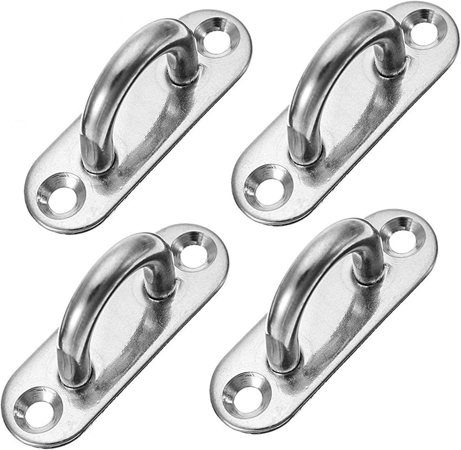 Pad Eyes Plate U Hooks 304 Stainless Steel Ceiling Hook Ring Hooks Marine Hardware Staple Hook Loop with Screws