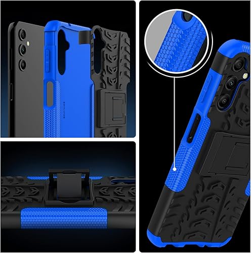 Miniatura 2 de Funda para Samsung Galaxy A14 5G con 2 protectores de pantalla, grado militar, a prueba de golpes, resistente y resistente, con función atril para