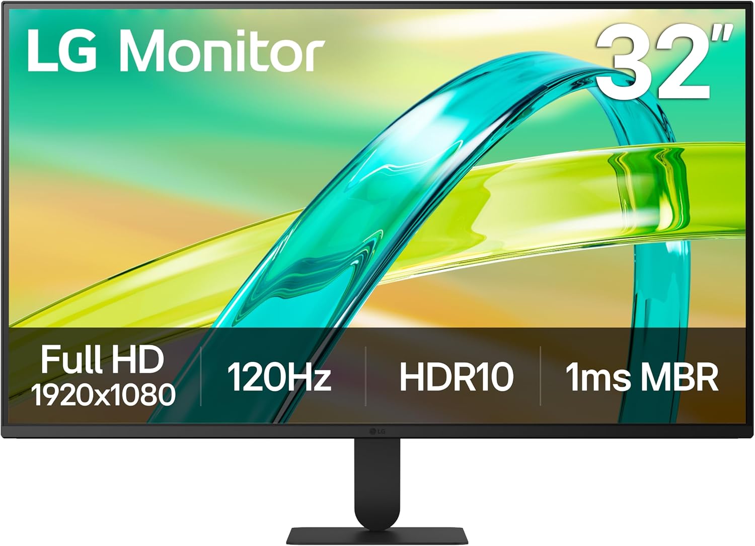 32U401B-B 32-inch Full HD (1920 x 1080) Gaming Monitor, 120Hz, HDR10, Switch, Reader Mode, Flicker Safe, HDMI, Tilt Stand, Black