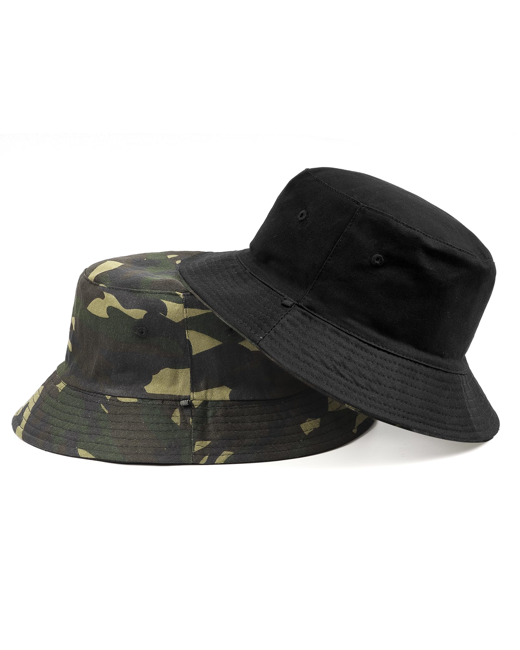 Feng Shui， Sombreros para el Sol L/XL/XX-Large,Sombreros de Pesca Reversibles Grandes,Sombrero de Pescador con protección UV de Doble Cara para Golf, Senderismo al Aire Libre