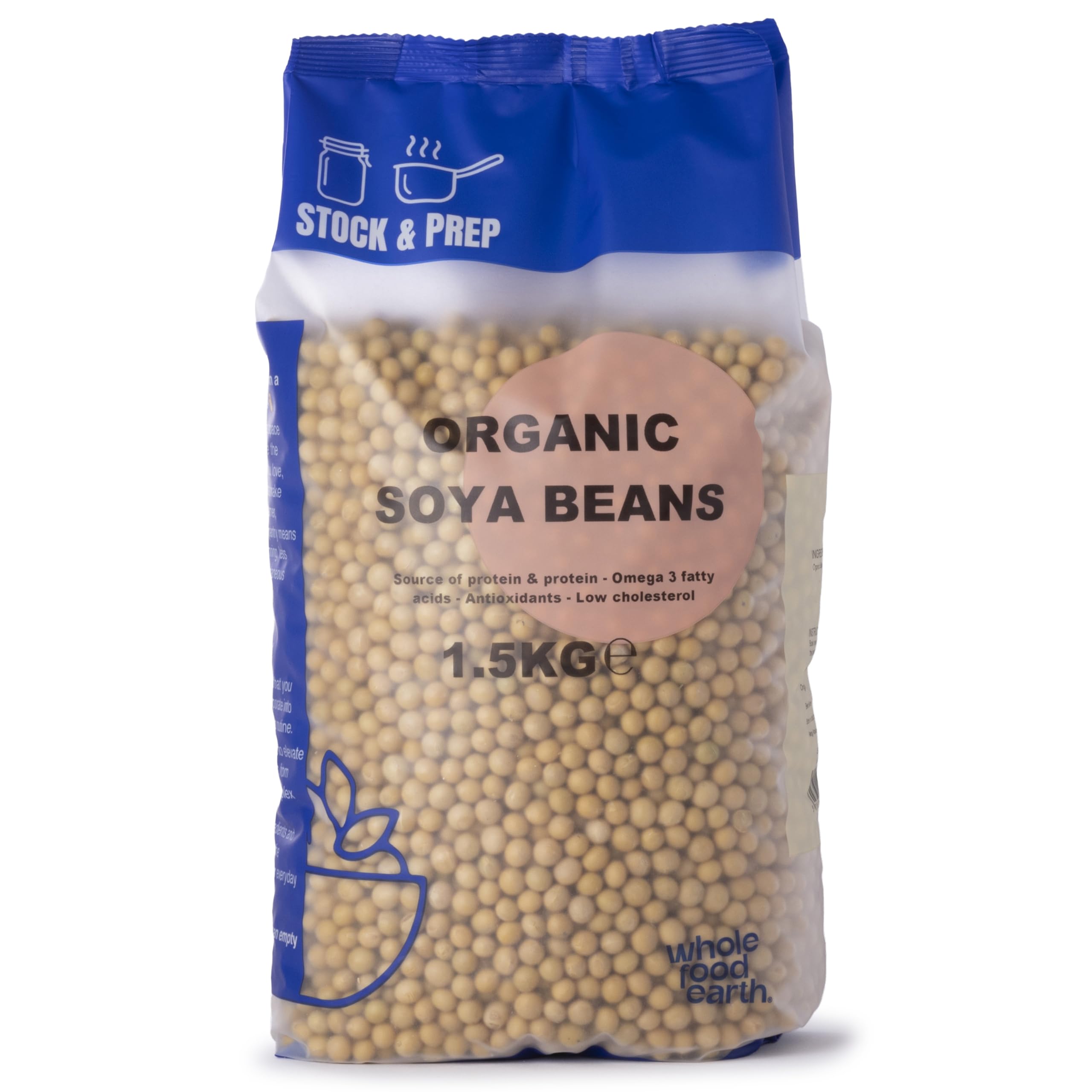 Whole Food Earth - Organic Soya Beans 1.5kg - Stock & Prep