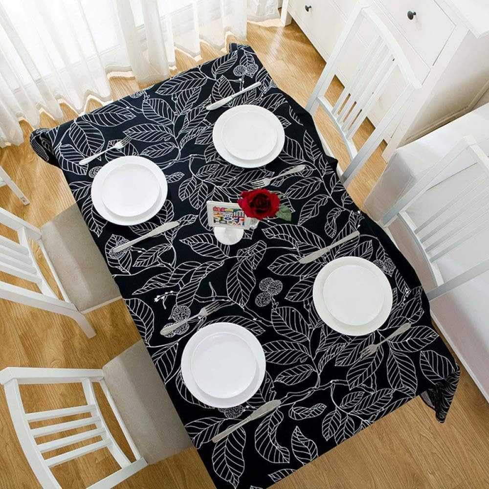Mantel Clásico De Algodón con Estampado De Flores Azules para Bodas, Fiestas, Hotel, Cubierta De Mesa, A Prueba De Polvo, Sin Arrugas, Mantel Rectangular Lavable
