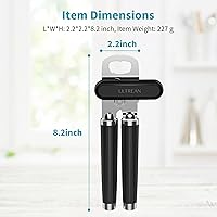 Vista 7 de Ultrean Abrelatas Manual Abrebotellas, Acero Inoxidable Resistente Borde Liso Abrelatas Manual de Mano con Mango Suave al Tacto, A Prueba de Óxido