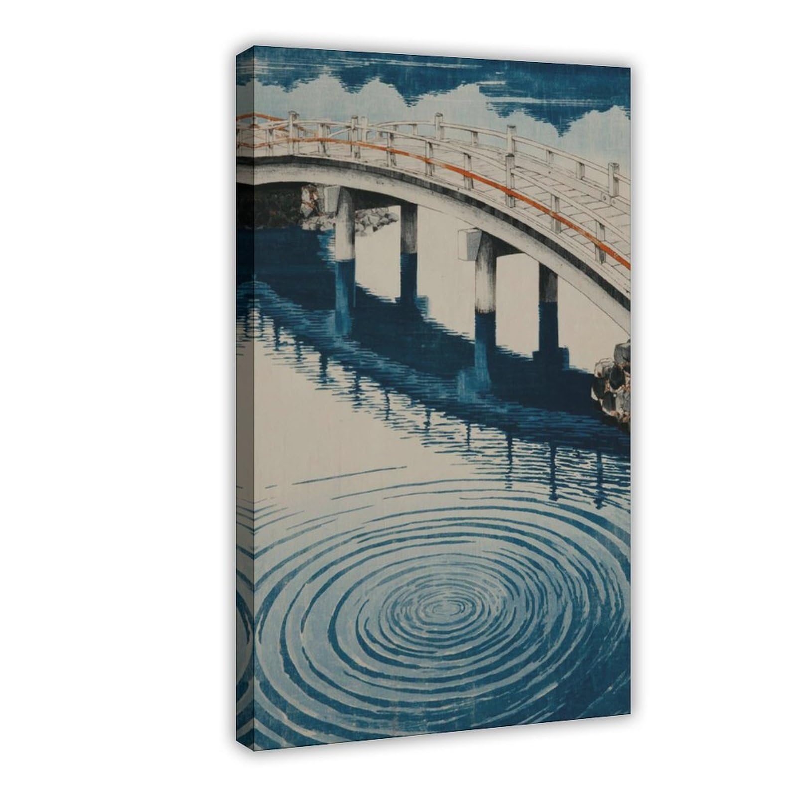 Bareronor Japanese Bridge P Canvas Poster Bedroom Decor Landscape Office Room Decor Gift 16" L X 24" W