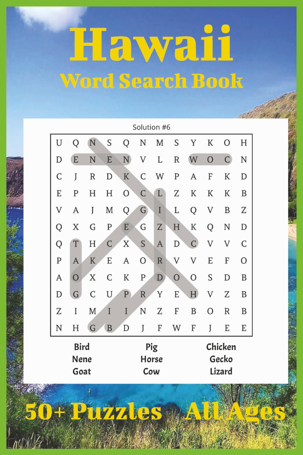 Hawaii Word Mini Search Puzzle Book Perfect for Travel: Word Searches with Easy to Read Print about Hawaiian Islands Beaches,Food and More| 6x9 inches, 110 pages | 50+ Puzzles