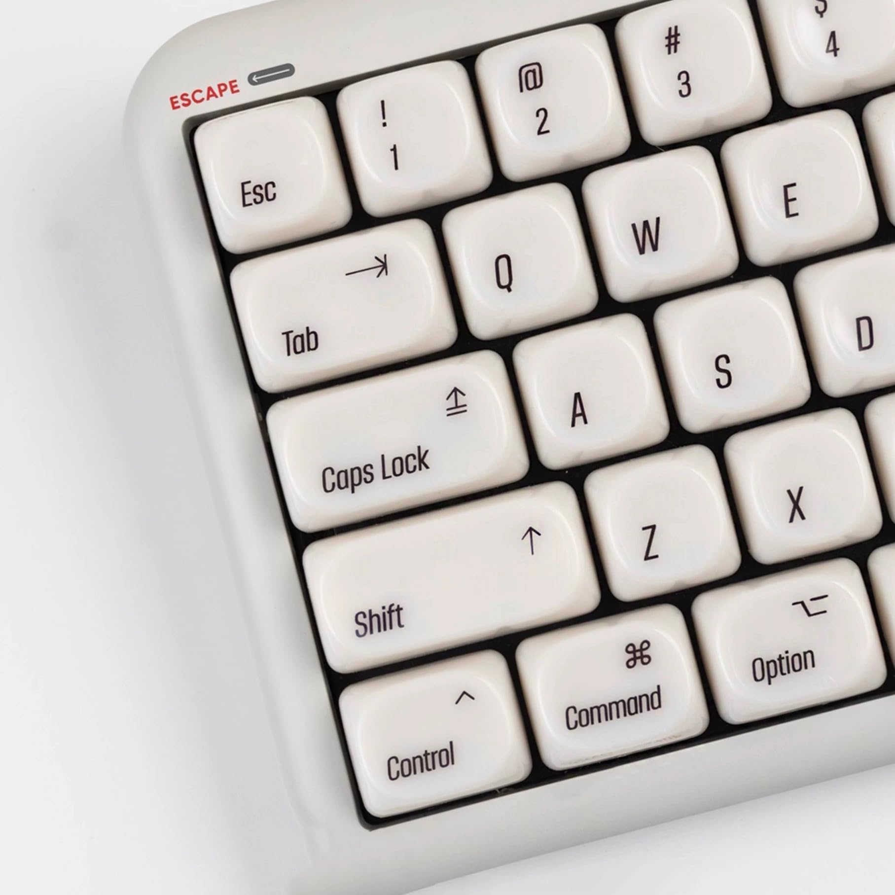 138 klawiszy MOA Profile Keycaps, błyszczące wykończenie w stylu MAC, PC Top Print Keycaps, kompatybilne z 61/68/87/98/104/108 klawiszami MX Switch mechaniczne klawiatury