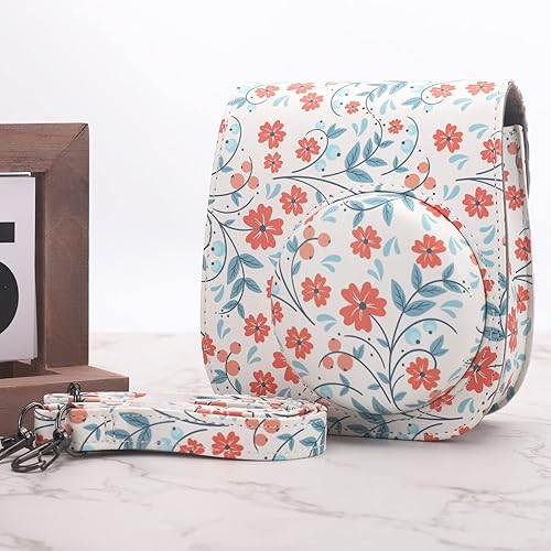 Miniatura 10 de Frankmate Funda protectora compatible con cámara de película instantánea Fujifilm Instax Mini 12 11 9 8 con bolsillo para accesorios y correa