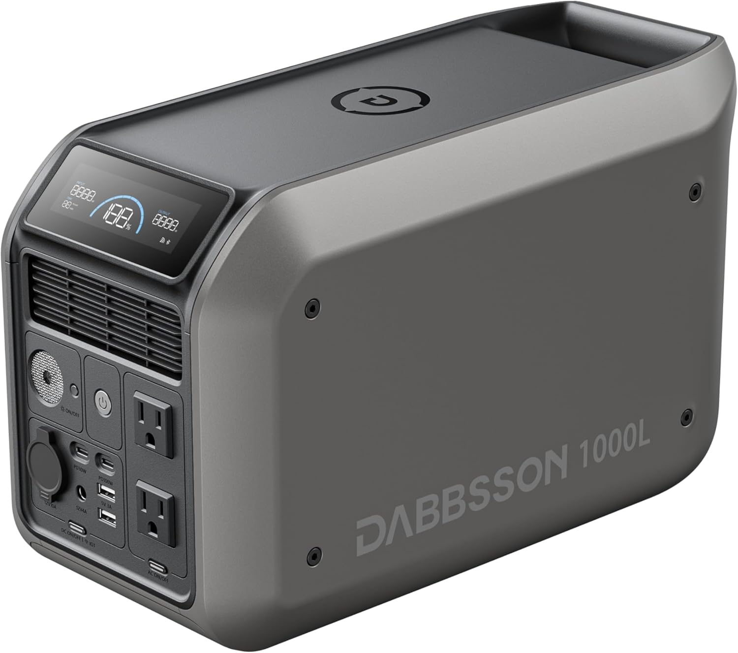 Dabbsson Solar Generator 1000L, 1008Wh Semi-Solid LiFePO4, 1200W AC Output/100W USB-C, 1800W Power Boost, 1.3X Longer Runtime, 0-80% in 50 Min, Portable Power Station for Home Backup/Camping/RV
