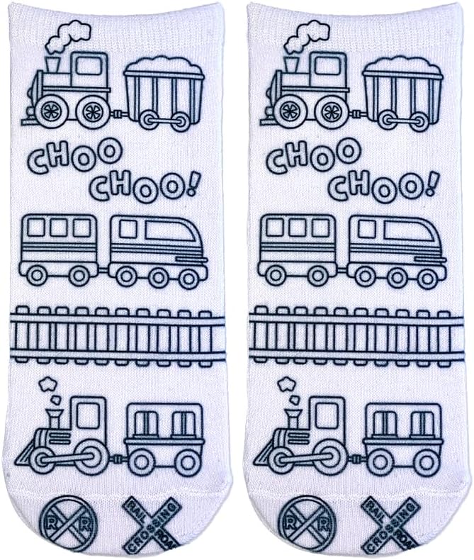 Living Royal Coloring Socks, Unisex 100% Polyester Funny Socks, Gifts for Kids, One Size Fits Most, Includes 4 Fabric Markers image 3