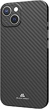 Black Rock - Thin Mobile Phone Case Suitable for Apple iPhone 13 I Carbon Case, Ultra Thin, Fibre Cover (Flex Carbon Black)
