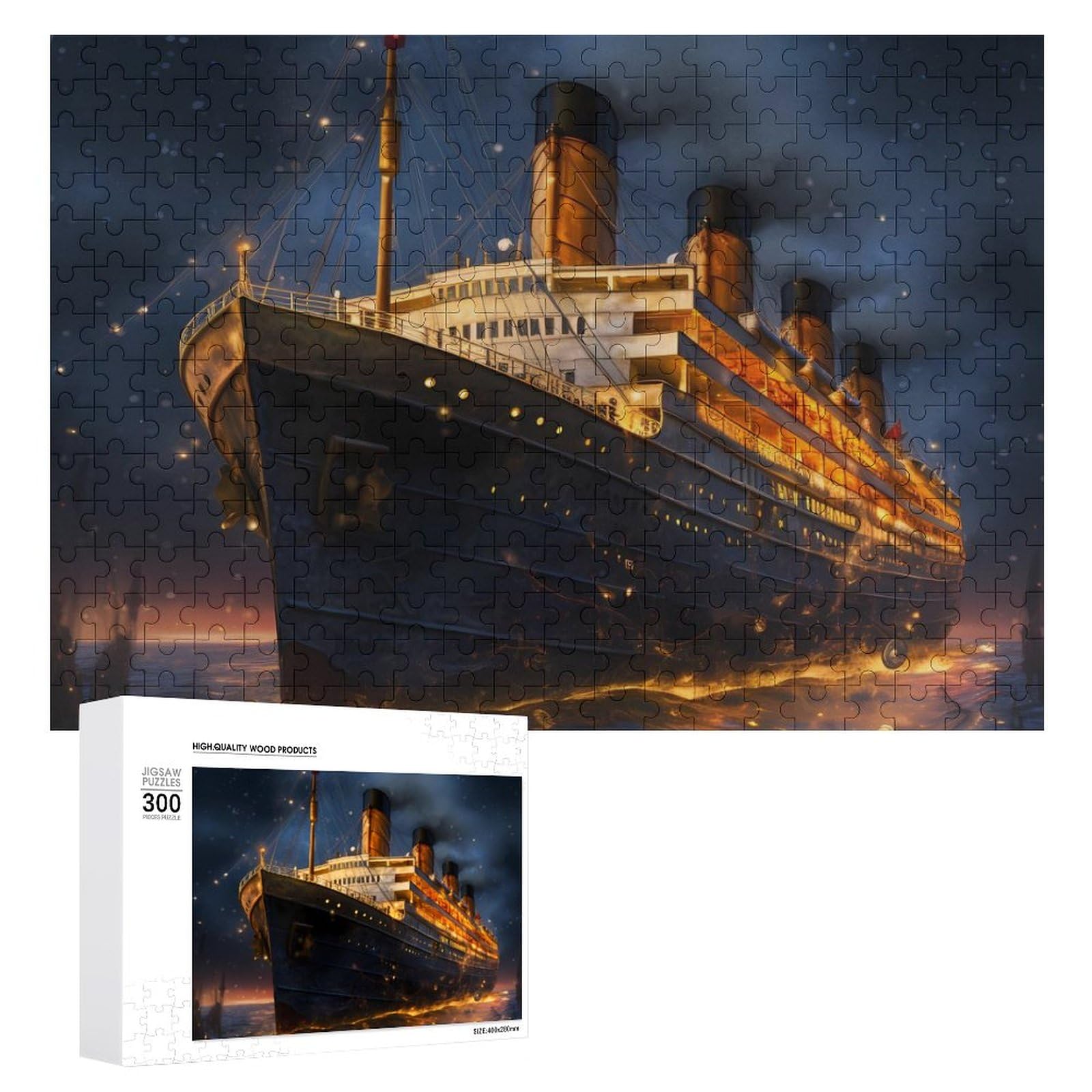 Titanic Cruise Ship Voyage Jigsaw Puzzle for Adult 300 PCS Wooden