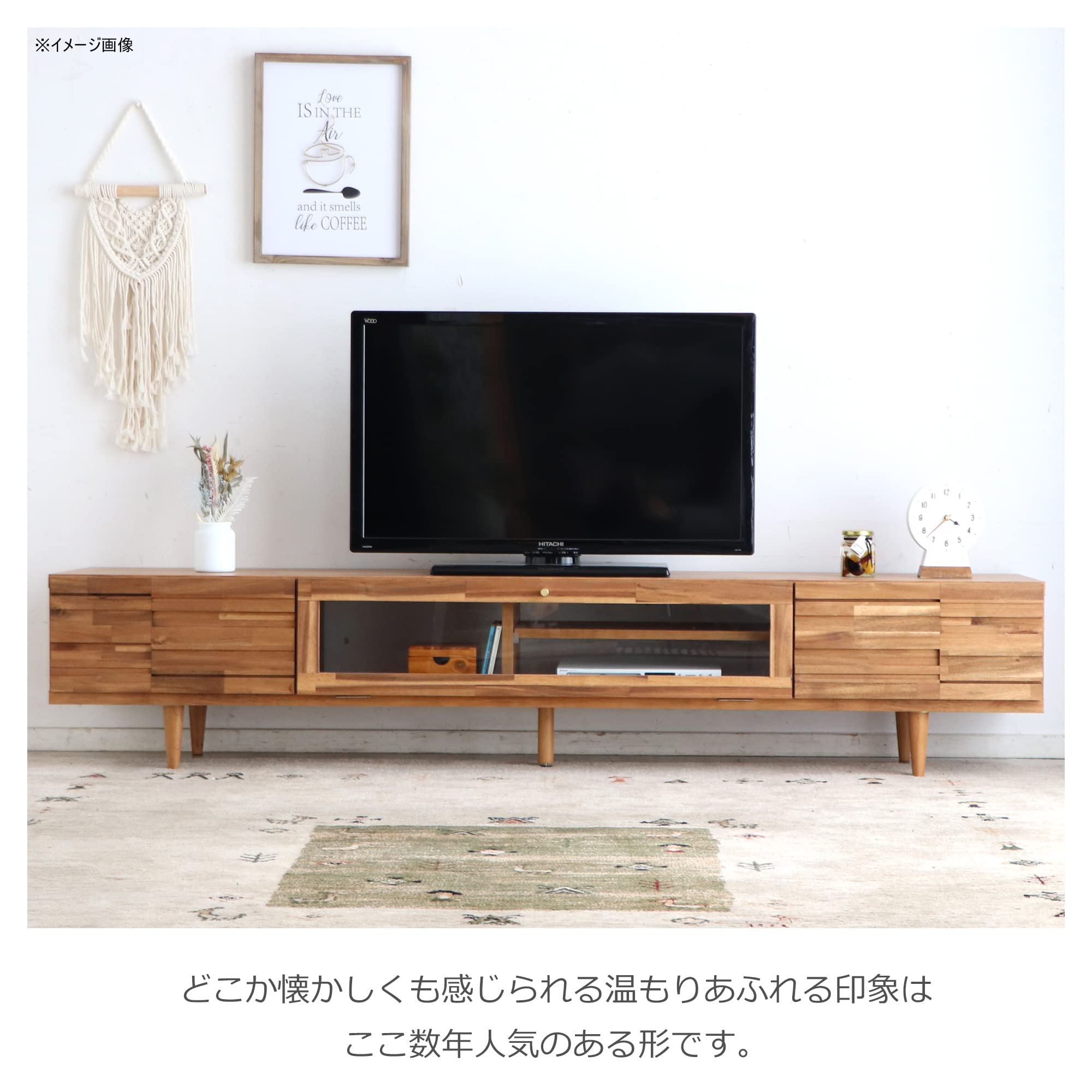 Amazon｜東馬 tohma テレビボード ローボード ライトブラウン アカシア