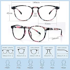 BOSSWIN Blue Light Blocking Glasses for women/men - 4Pack Computer Reading/Gaming/TV/Phones Glasses Anti UV Glare Eyestrain