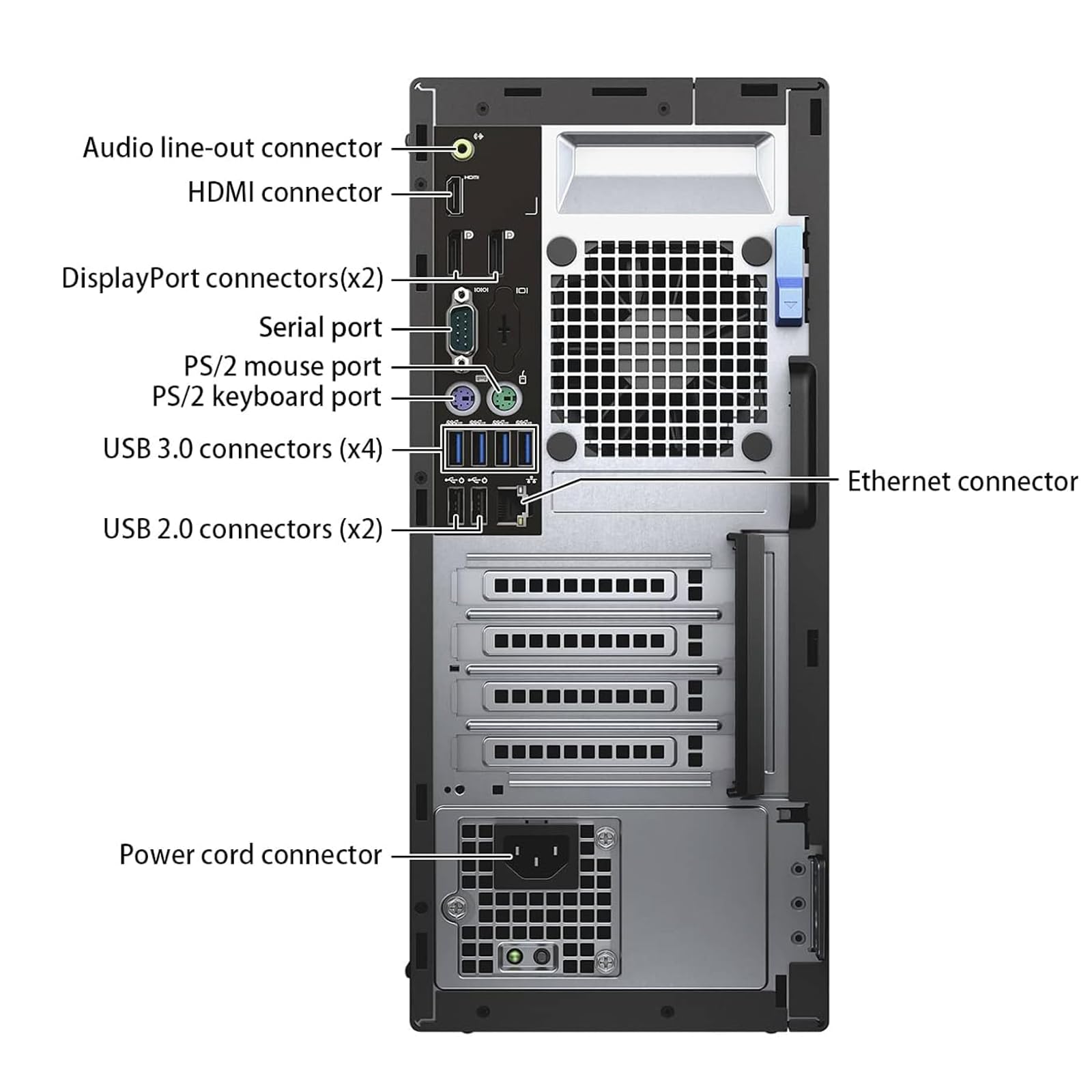 Dell Optiplex 7040 MT Desktop Computer PC, 7040 Tower Quad Core i5-6500 3.6 GHz, 8 GB RAM, 256 GB SSD, US QWERTY Keyboard, Win11 Pro(Renewed)