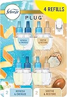 Vista 12 de Febreze Ambientador que combate el olor Defy PLUG, Gain Moonlight Breeze, Gain Original, 0.87 onzas líquidas. Recambios de aceite, 4 repuestos