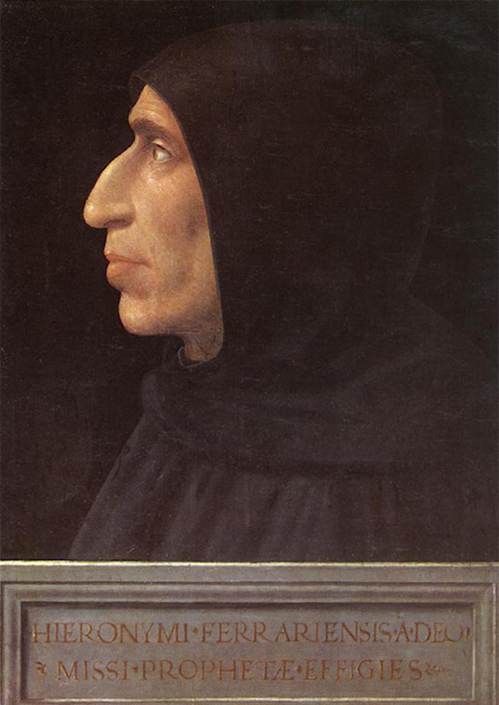 RZHRHJES Retro Picture Portrait Oil Painting Modern Wall Artwork Portrait of Girolamo Savonarola Fra Bartolommeo Canvas Poster for Office Decor 60x90cm