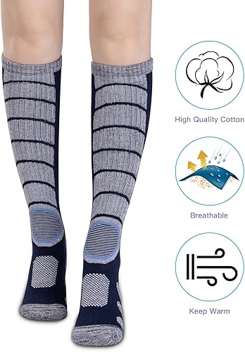 Miniatura 2 de Calcetines de esquí para mujeres y hombres, calcetines térmicos para esquí y snowboard, clima frío, calcetines de rendimiento de invierno, paquete