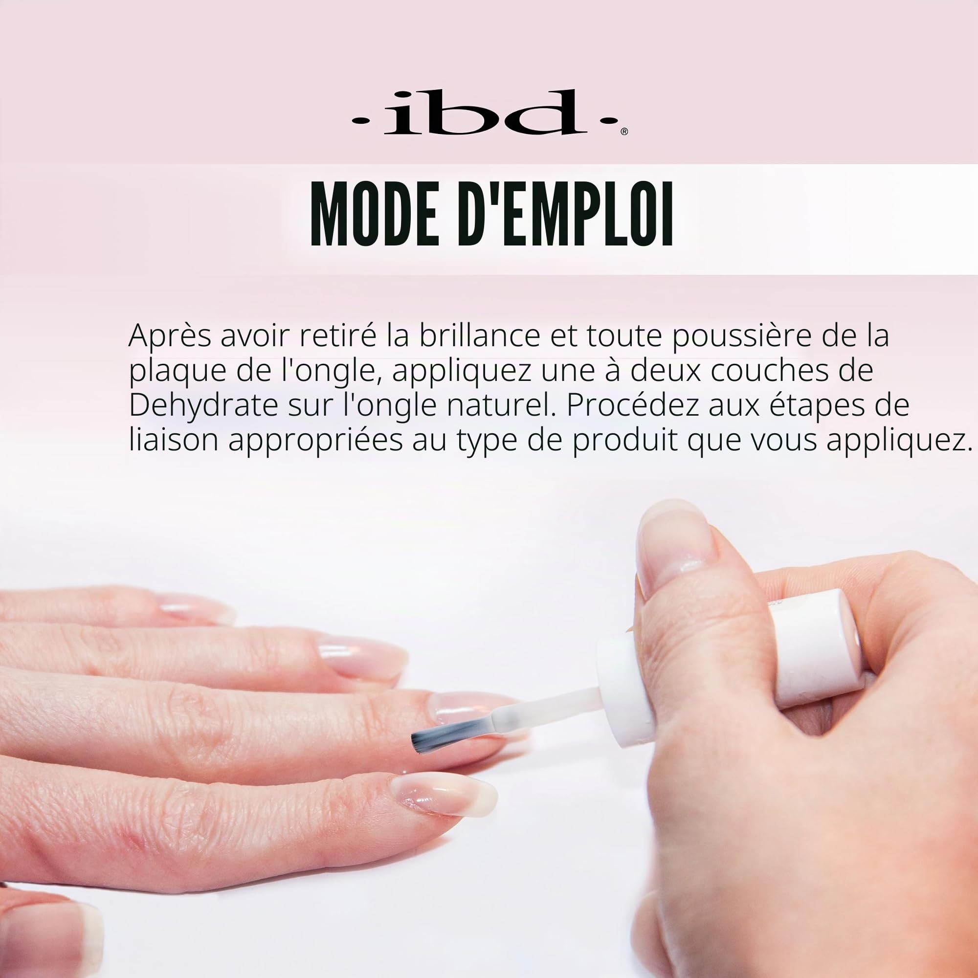 IBD Dehydrate, paquet de 1 (1 x 14 ml) - MADE IN USA - Dégraissant premium sans acide - Déshydrateur d'ongles pour le nettoyage de la plaque à ongles