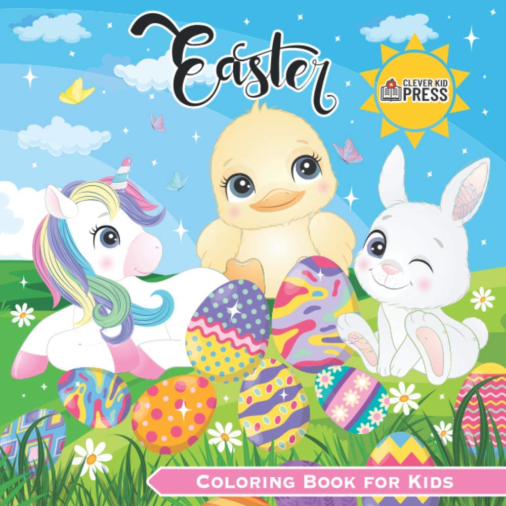 Easter Coloring Book for Kids: Unicorns, Chickens, and Bunnies | Happy Easter Coloring Book for Kids Ages 3 and Up | Fun Easter Activity to Celebrate ... Stuffer for Preschoolers, Toddlers and Kids