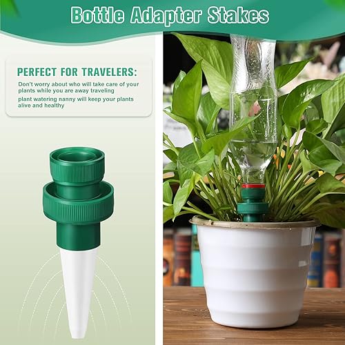 Miniatura 6 de Adaptador de botella con picos de riego automático, picos de riego automático de plantas de terracota, picos de riego automático para usar con