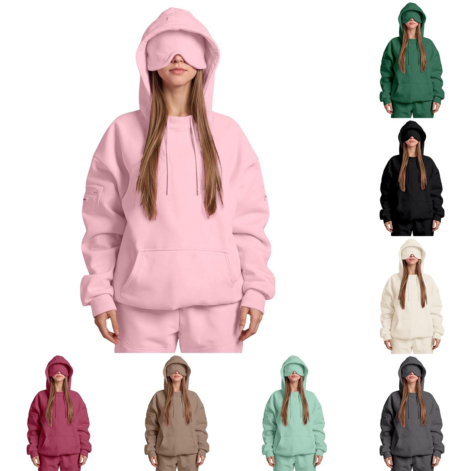 Sweat à Capuche Caché Avec Masque Pour Les Yeux Intégré