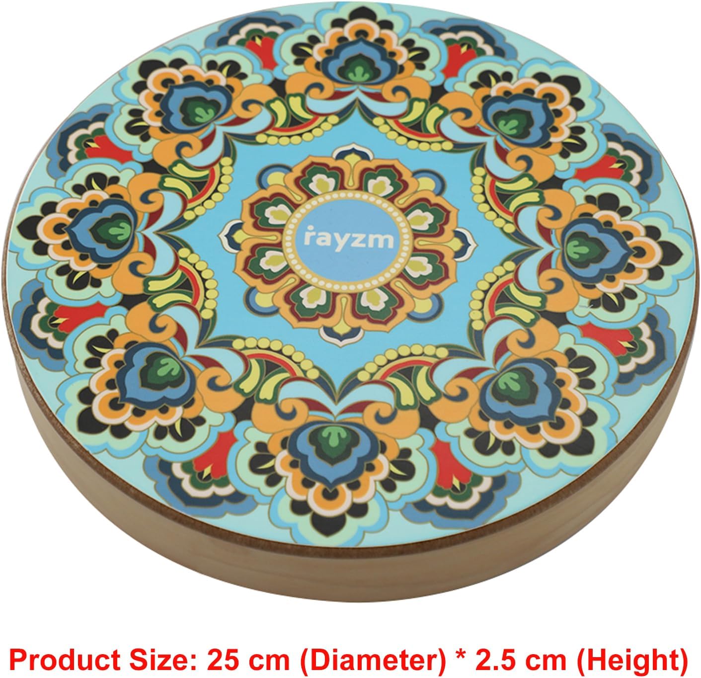 rayzm Stream Drum, 10-Inch Birch Handheld Water Flow Stream Drum for Sound Healing, Meditation, Relaxation, Music Therapy & Percussion Gift