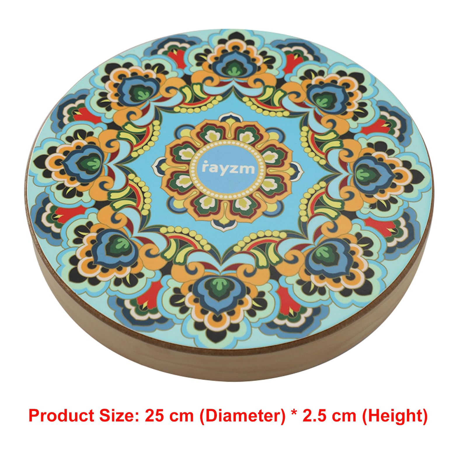 rayzm Stream Drum da 10 Pollici, Tamburo del Ruscello ad Acqua Portatile in Betulla, Suono di Acqua Corrente, per Sound Healing, Meditazione, Relax, Musicoterapia e Regalo Percussioni
