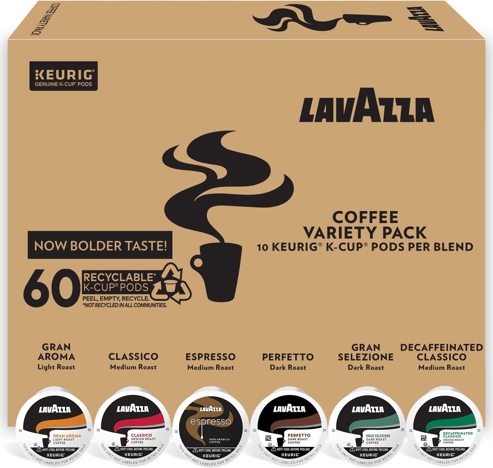 Premium Coffee Variety Pack, Keurig Single-Serve K-Cup Pods, 60 Count (6 Packs of 10)