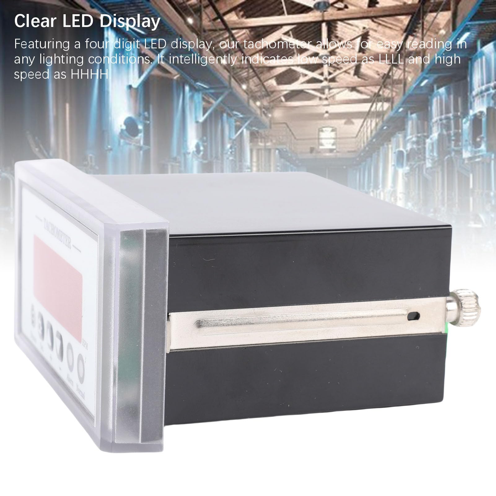 Fafeicy Digitaler LED-Drehzahlmesser, Drehzahlmesser, Parametereinstellungen für Drehmaschinen-Fördermotor, NPN-Sensor, 110–230 V AC