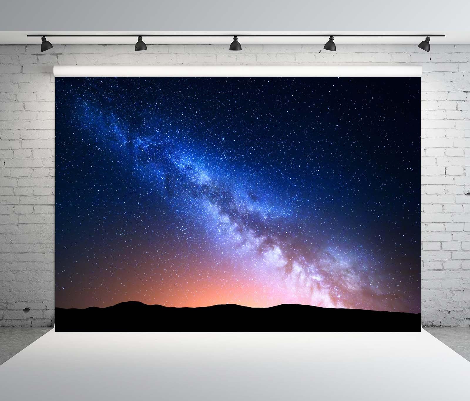 BELECO 3.6x3m Telo sfondo cielo stellato galassia | Universo via lattea cielo stellato blu cosmico colline sfondo festa natale banner accessori foto