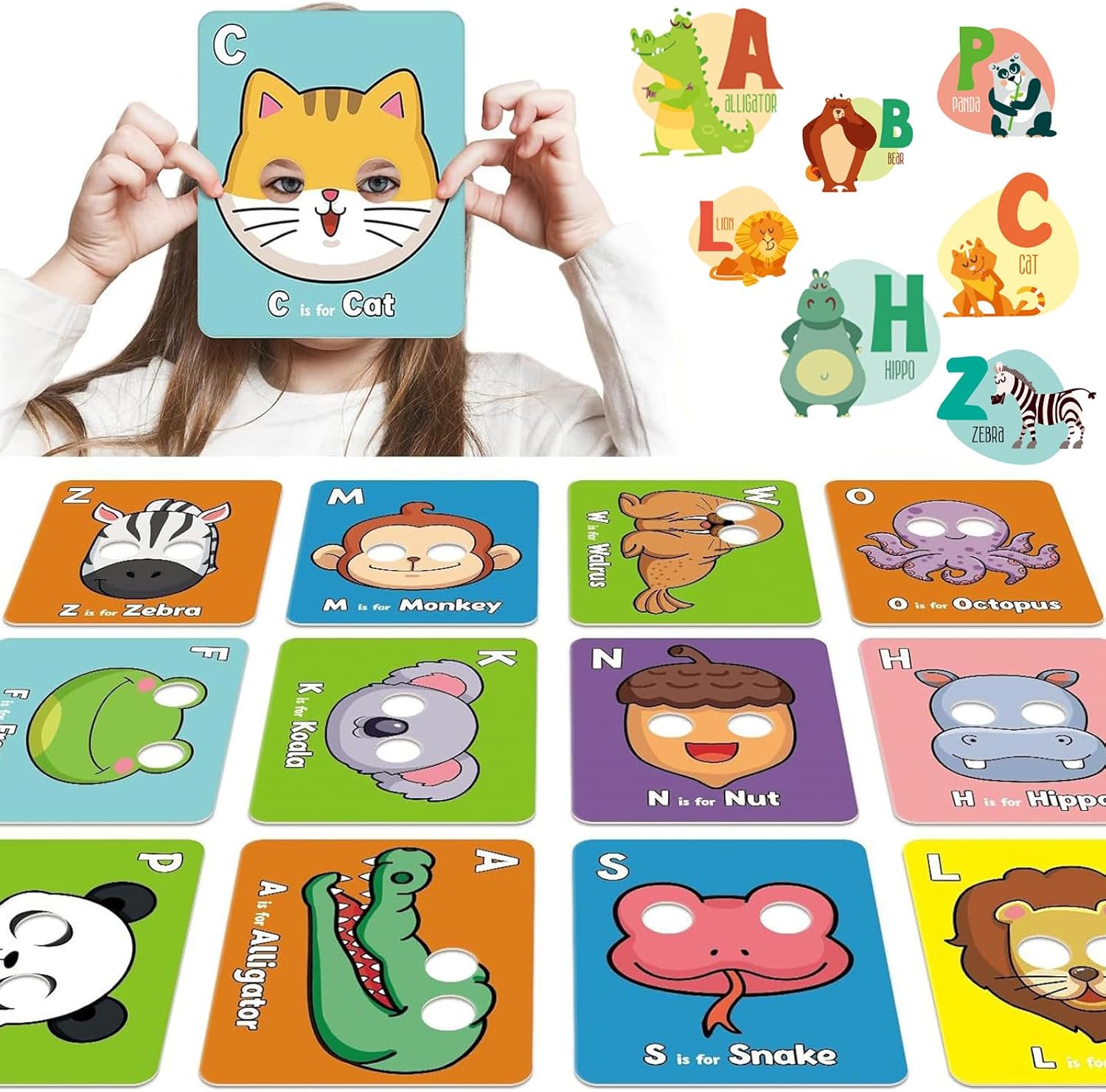Alphabet Animal Mask Cards