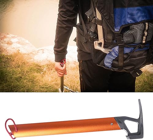 Jeanoko Martillo de estaca para tienda de campaña al aire libre martillo de acero inoxidable con mango de aluminio de ángulo recto multifunción